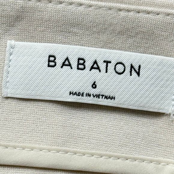 Aritzia Babaton Billy Asymmetrical Waist Button Midi Pencil Skirt side 6 - Picture 7 of 9